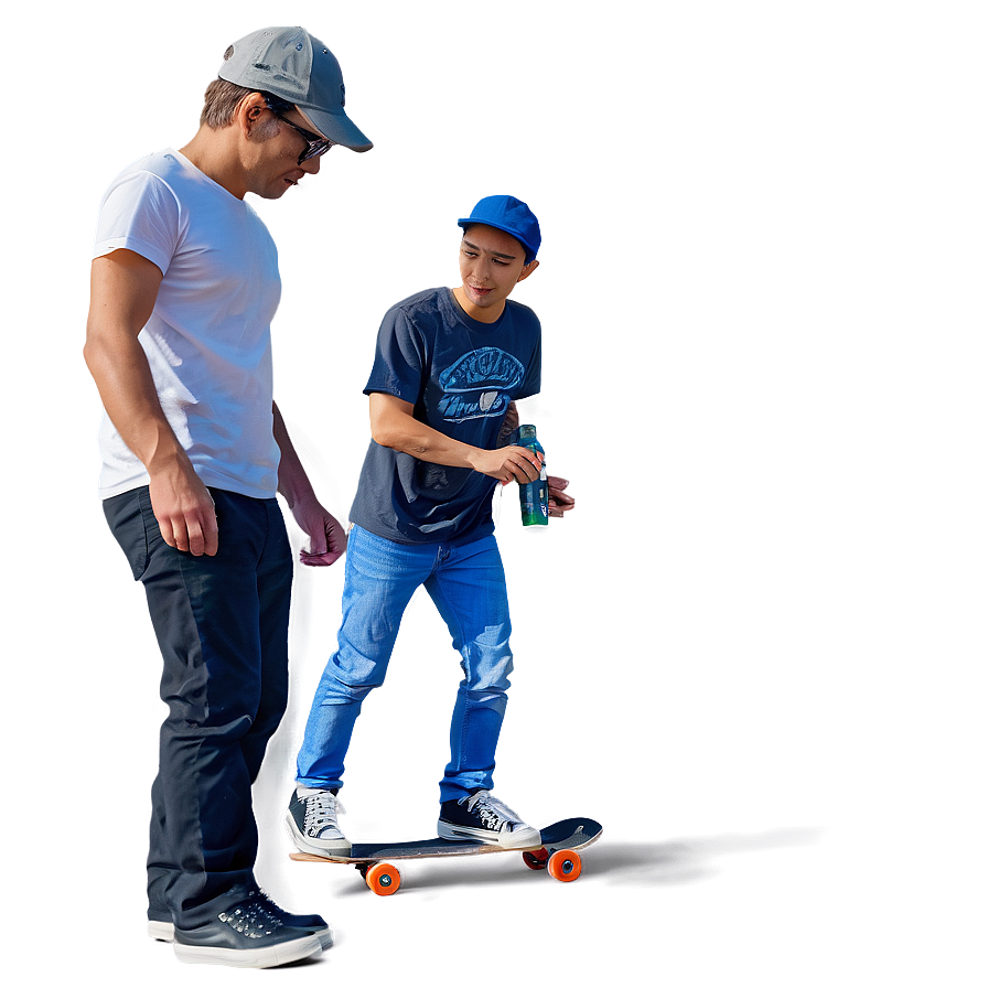 Man With Skateboard Png 05042024