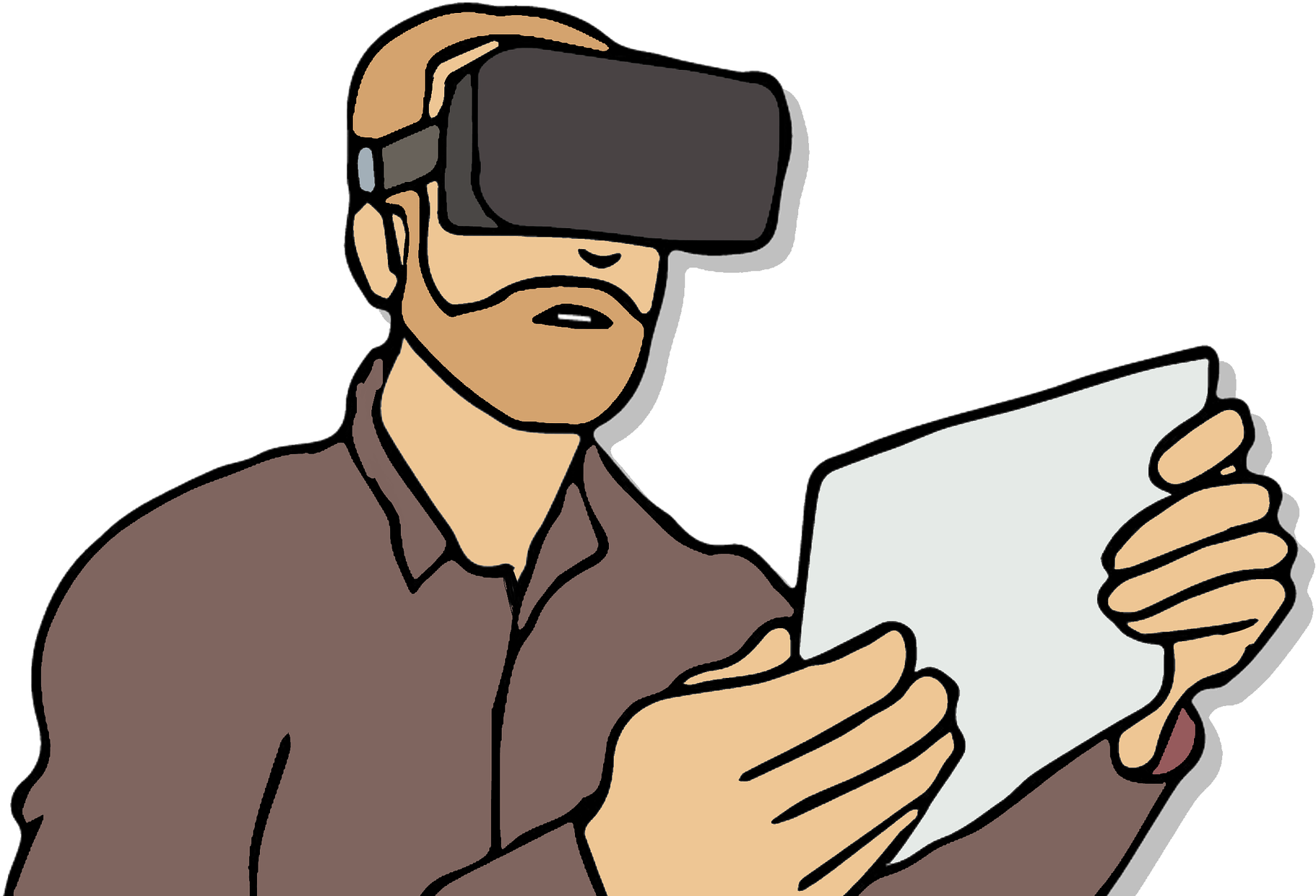 Transparent Vr Headset Png - Virtual Reality Cartoon Transparent, Png Download PNG with transparent background