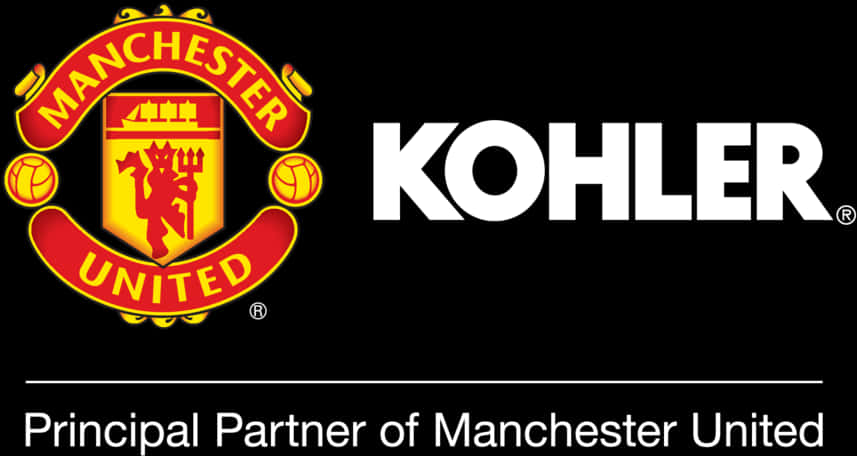 Manchester United Kohler Partnership Logo PNG image with a transparent background, free high-resolution download