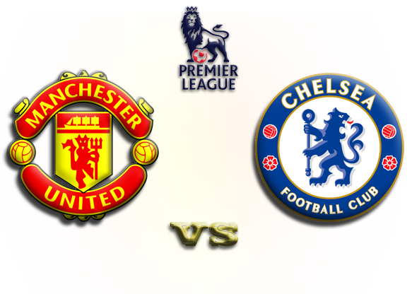 Manchester Unitedvs Chelsea Premier League Matchup PNG with transparent background