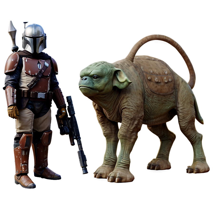 Mandalorian And Bantha Png Qvb