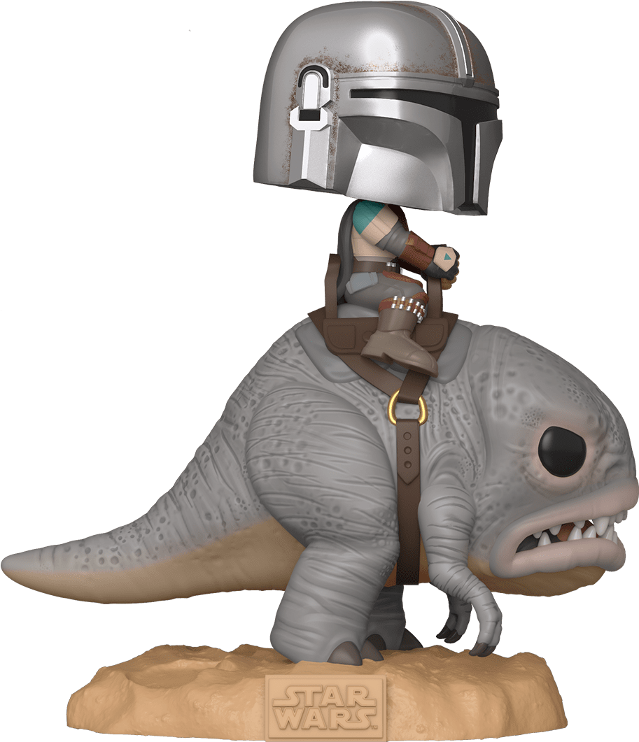 Mandalorian On Blurrg Funko Pop, HD Png Download PNG with transparent background