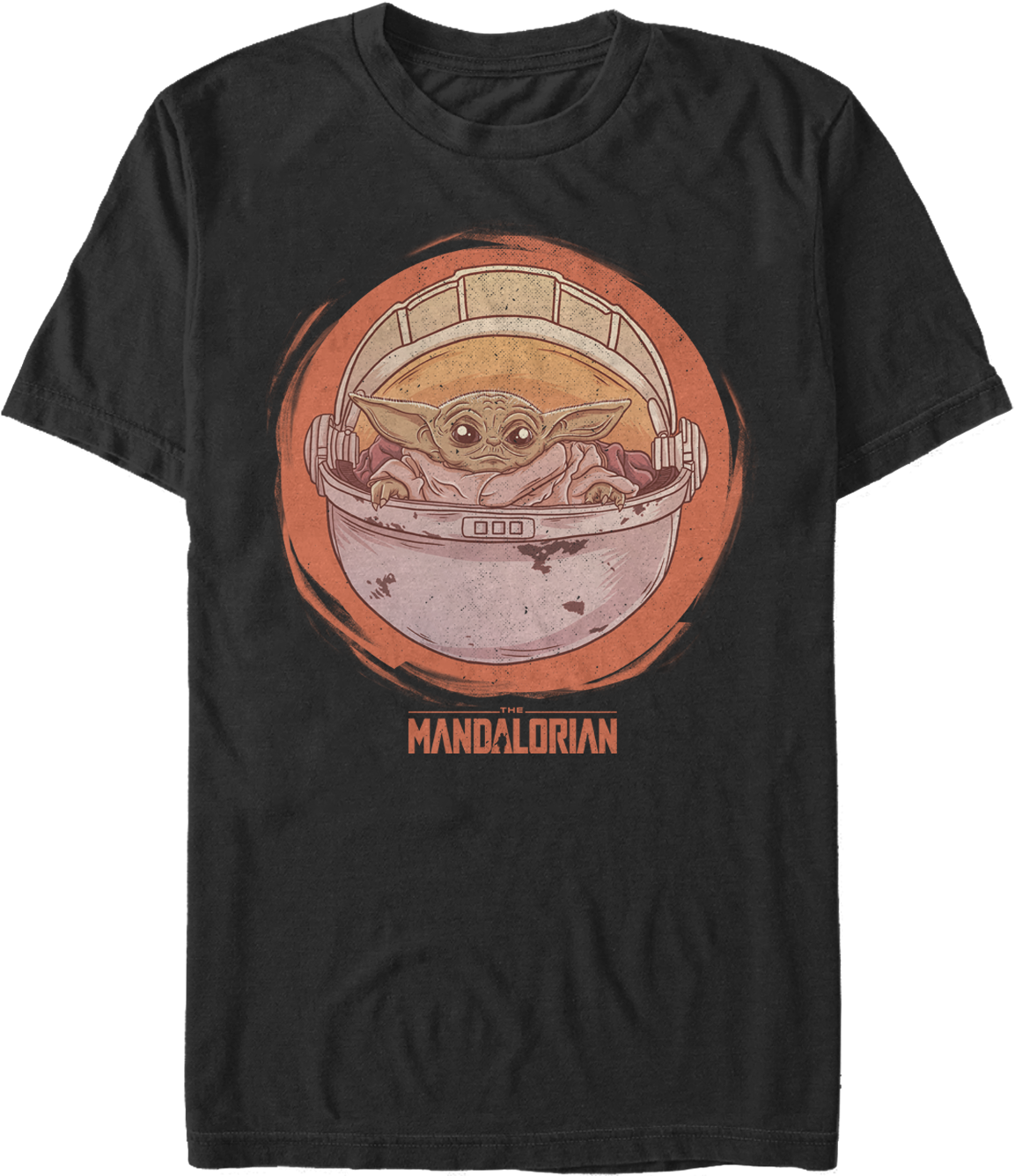 Mandalorian Themed Black T Shirt PNG with transparent background