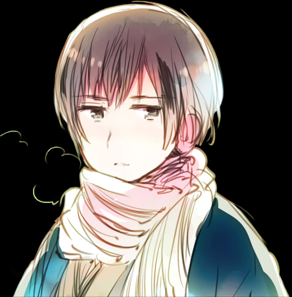 Manga Style Portraitwith Scarf