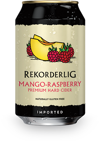 Mango Raspberry Hard Cider Can PNG with transparent background