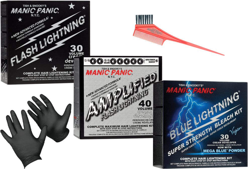 Manic Panic 30 Volume Flash Lightning Bleach , Png - Manic Panic Hair Bleach, Transparent Png PNG with transparent background