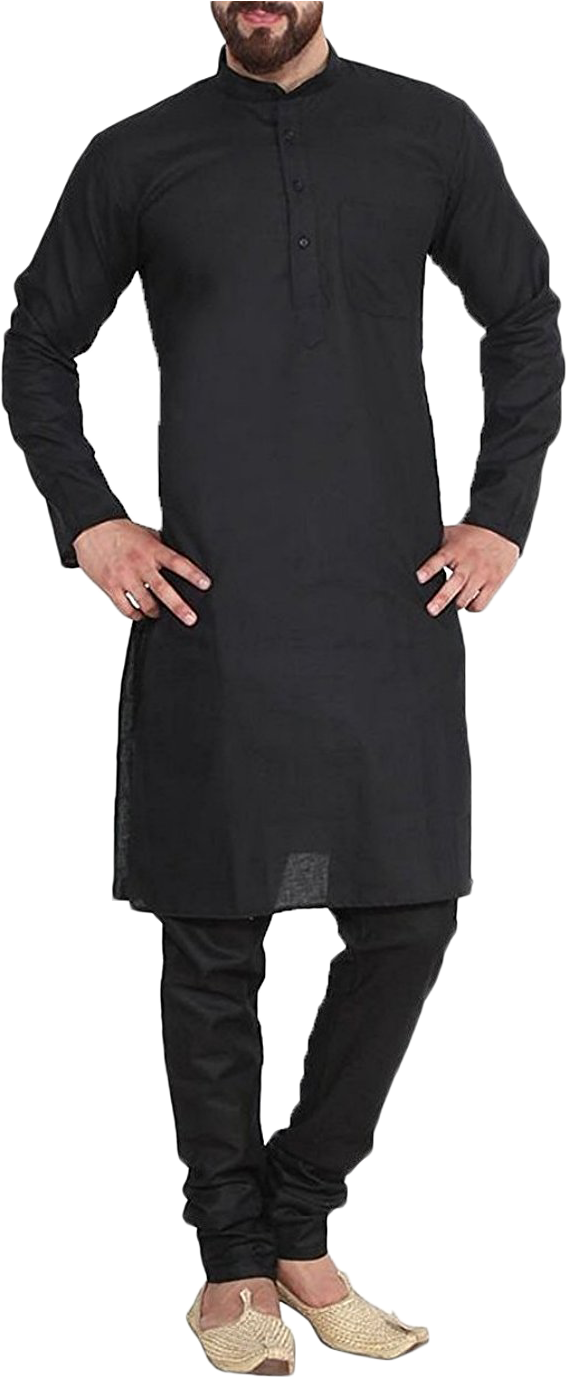 Manin Black Kurta Pajama