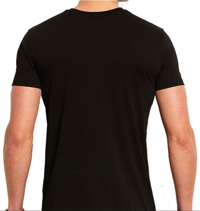 Manin Black Tshirt Rear View