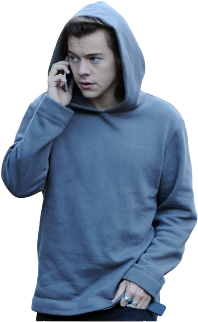 Manin Blue Hoodieon Phone