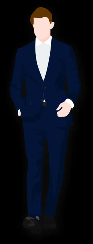 Manin Navy Blue Suit