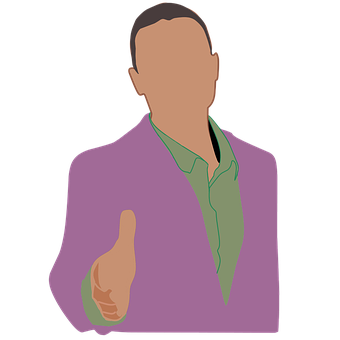 Manin Purple Jacket Vector Illustration