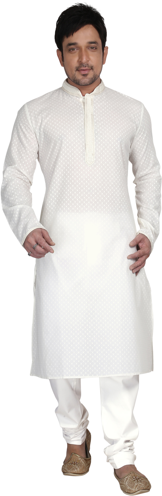 Manin Traditional White Kurta Pajama