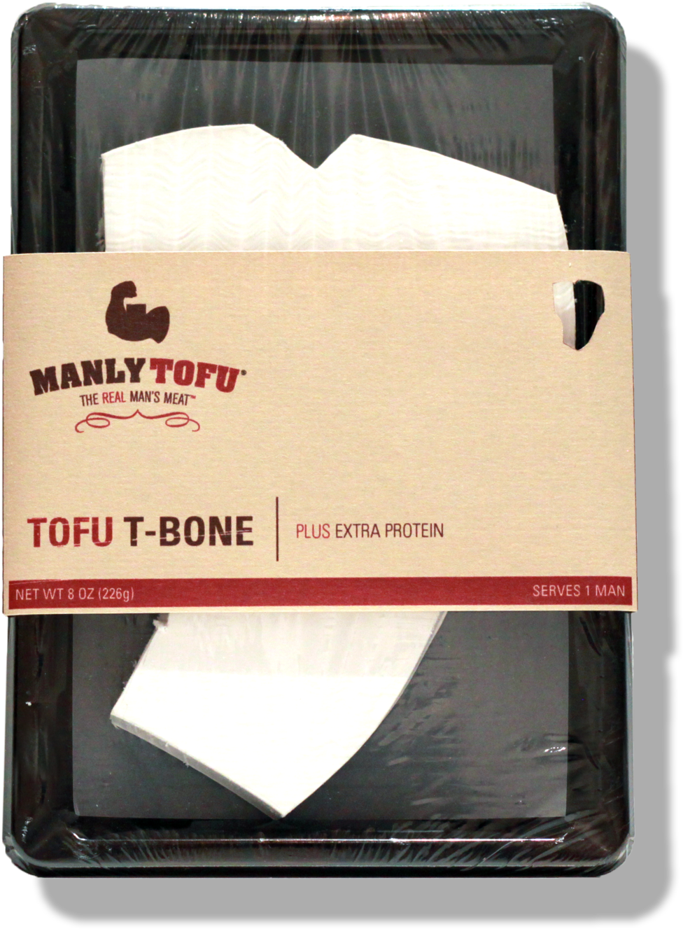 Manly Tofu T Bone Product Packaging