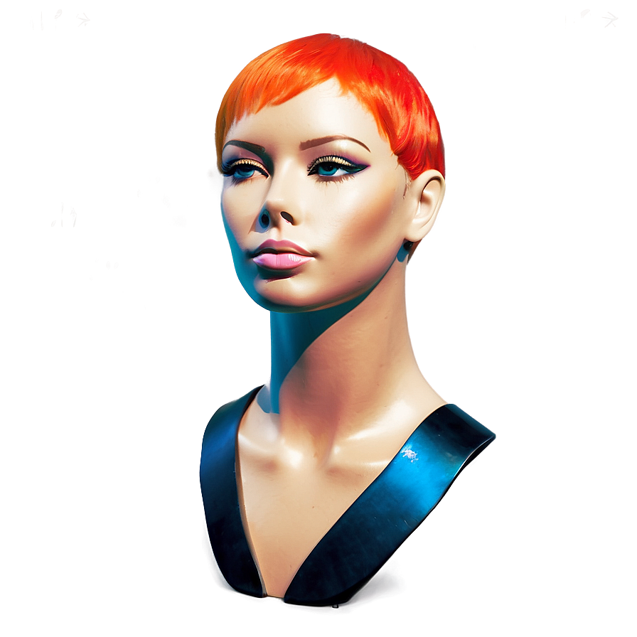 Mannequin Head With Colorful Wigs Png Lhl63