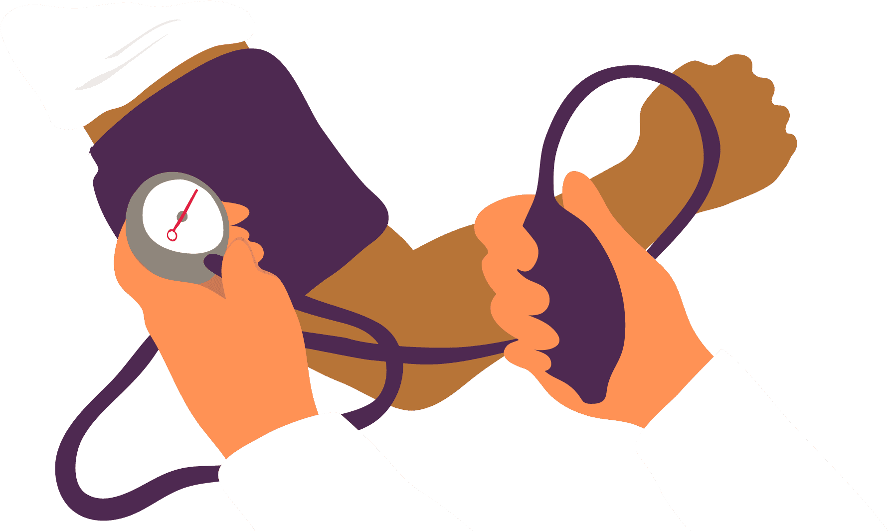Manual Blood Pressure Measurement PNG image with a transparent background, free high-resolution download