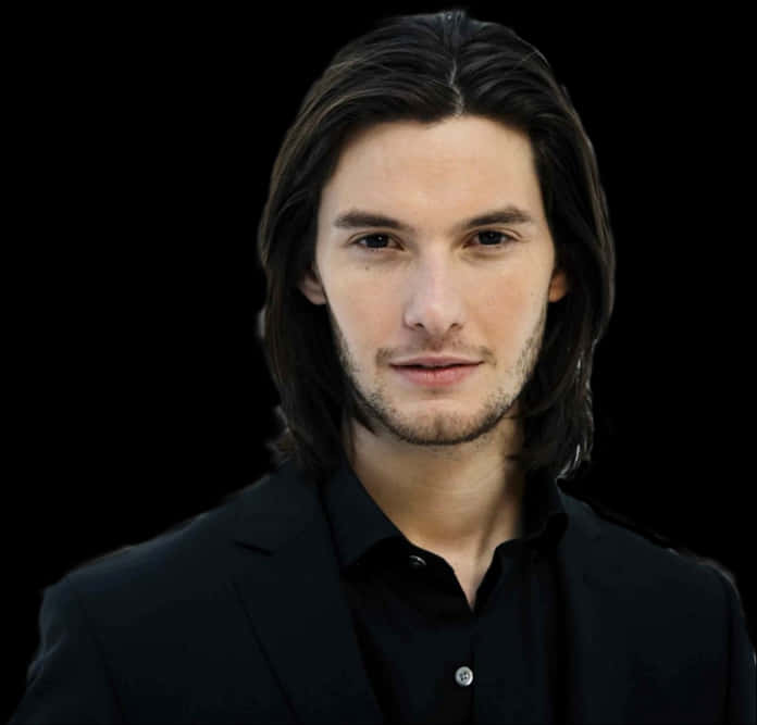 Men Long Hair, Long Hair Wigs, Long Black Hair, Wig - Long Black Haired Man, HD Png Download PNG with transparent background