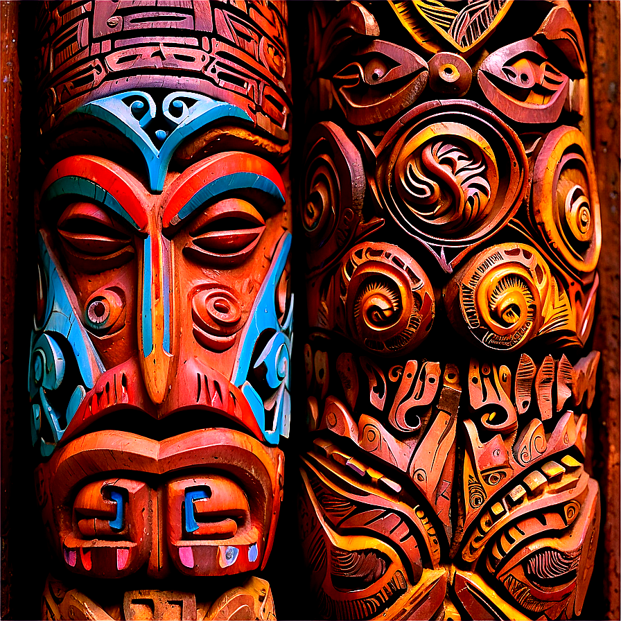 Maori Carvings Detail Png 06242024