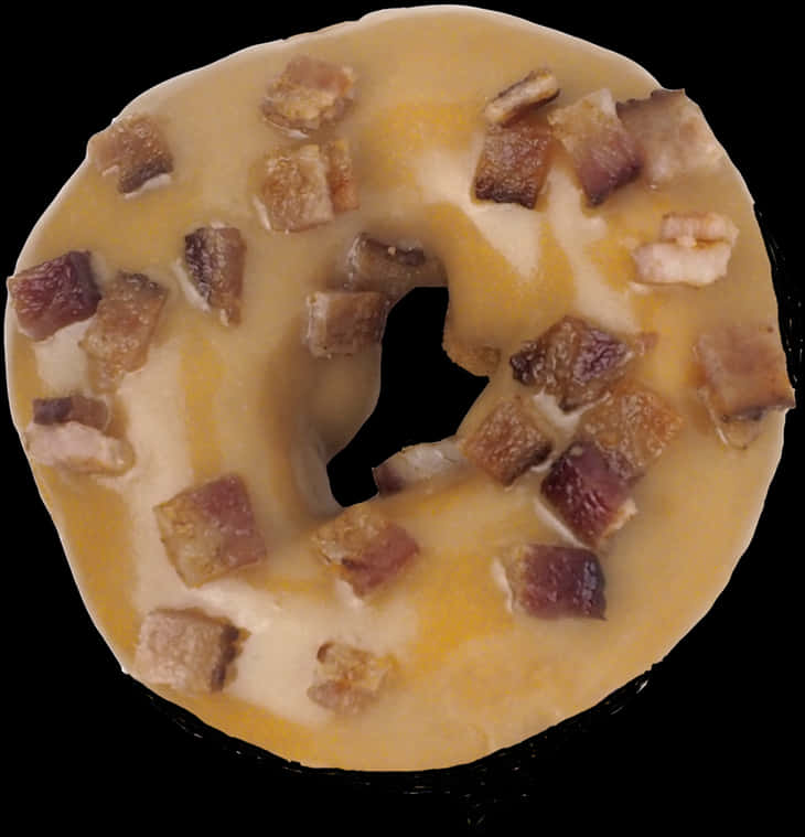 Maple Bacon Donut Top View.jpg PNG with transparent background