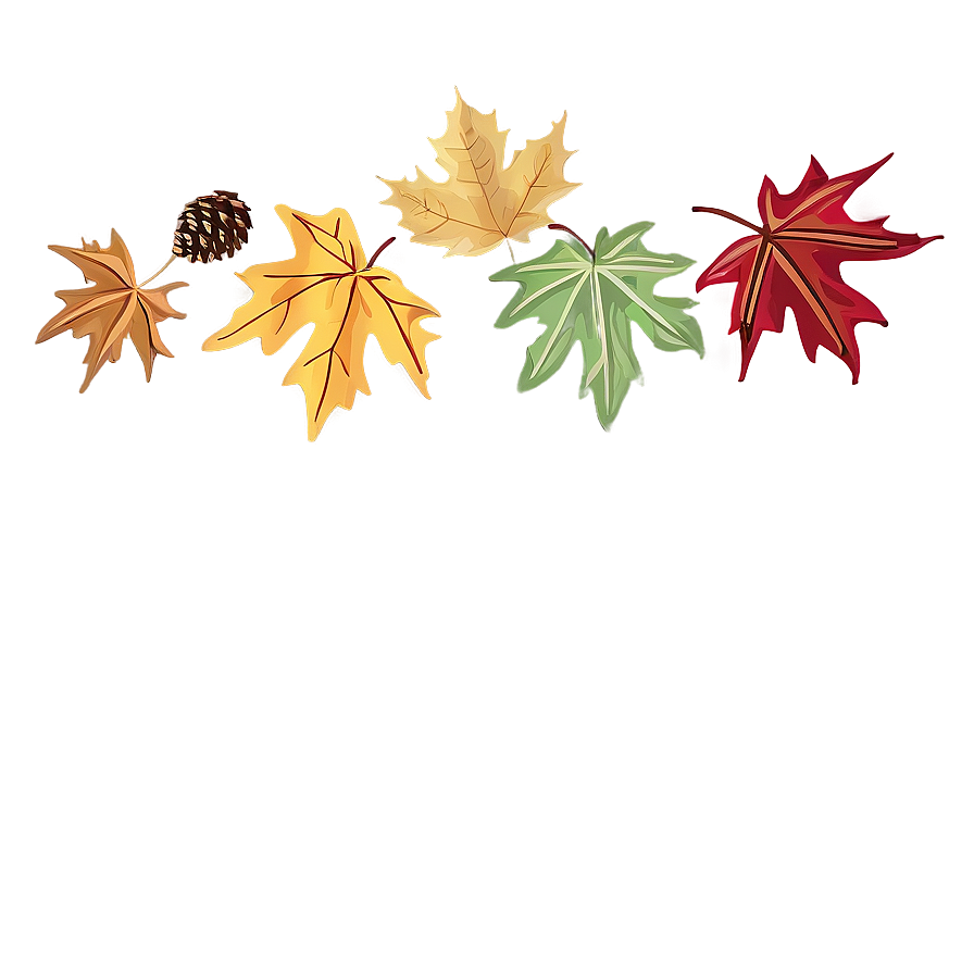 Maple Leaves Thanksgiving Border Png 50