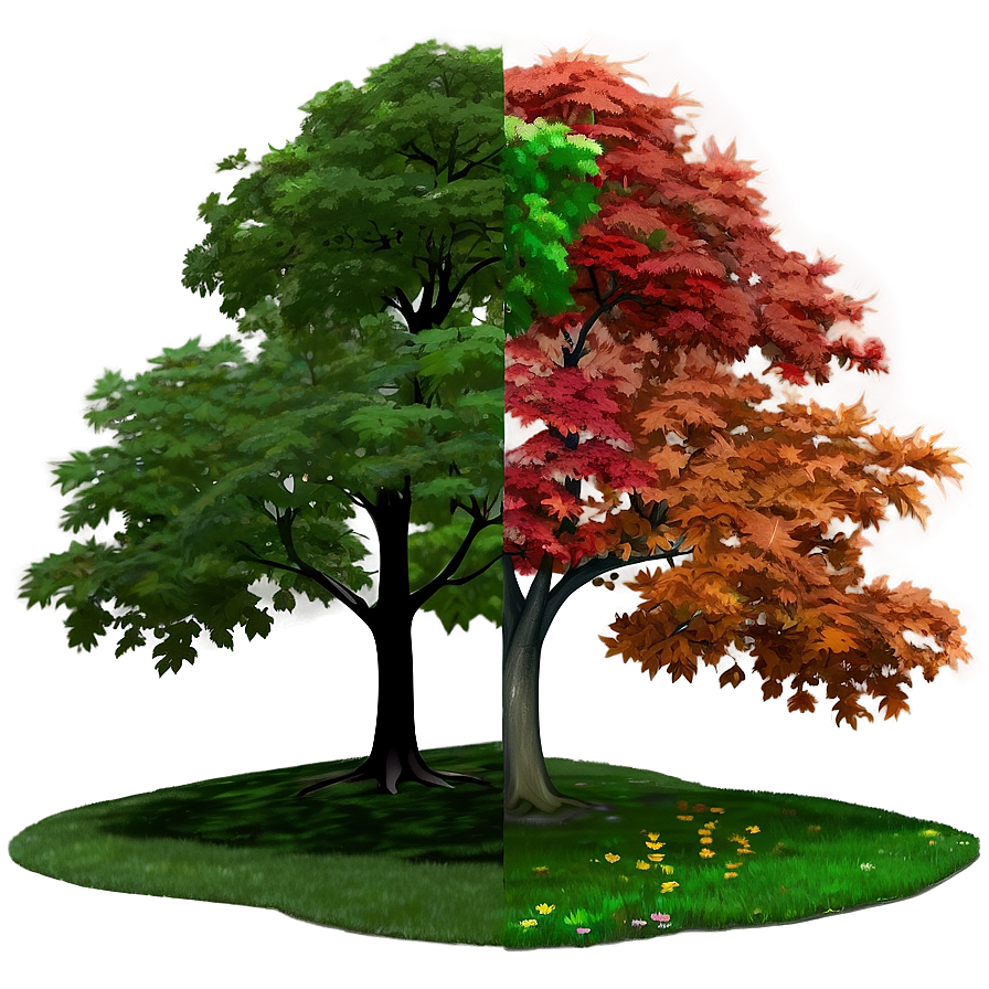 Maple Tree Through Seasons Png 28