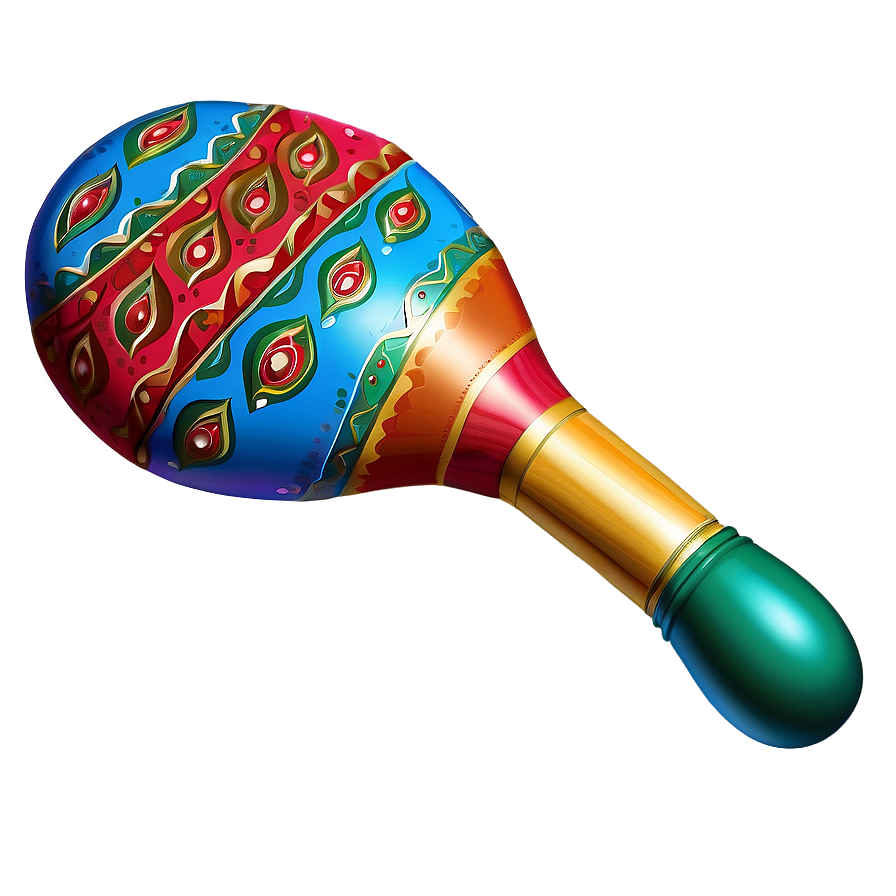 Maraca With Detailed Artwork Png 06122024