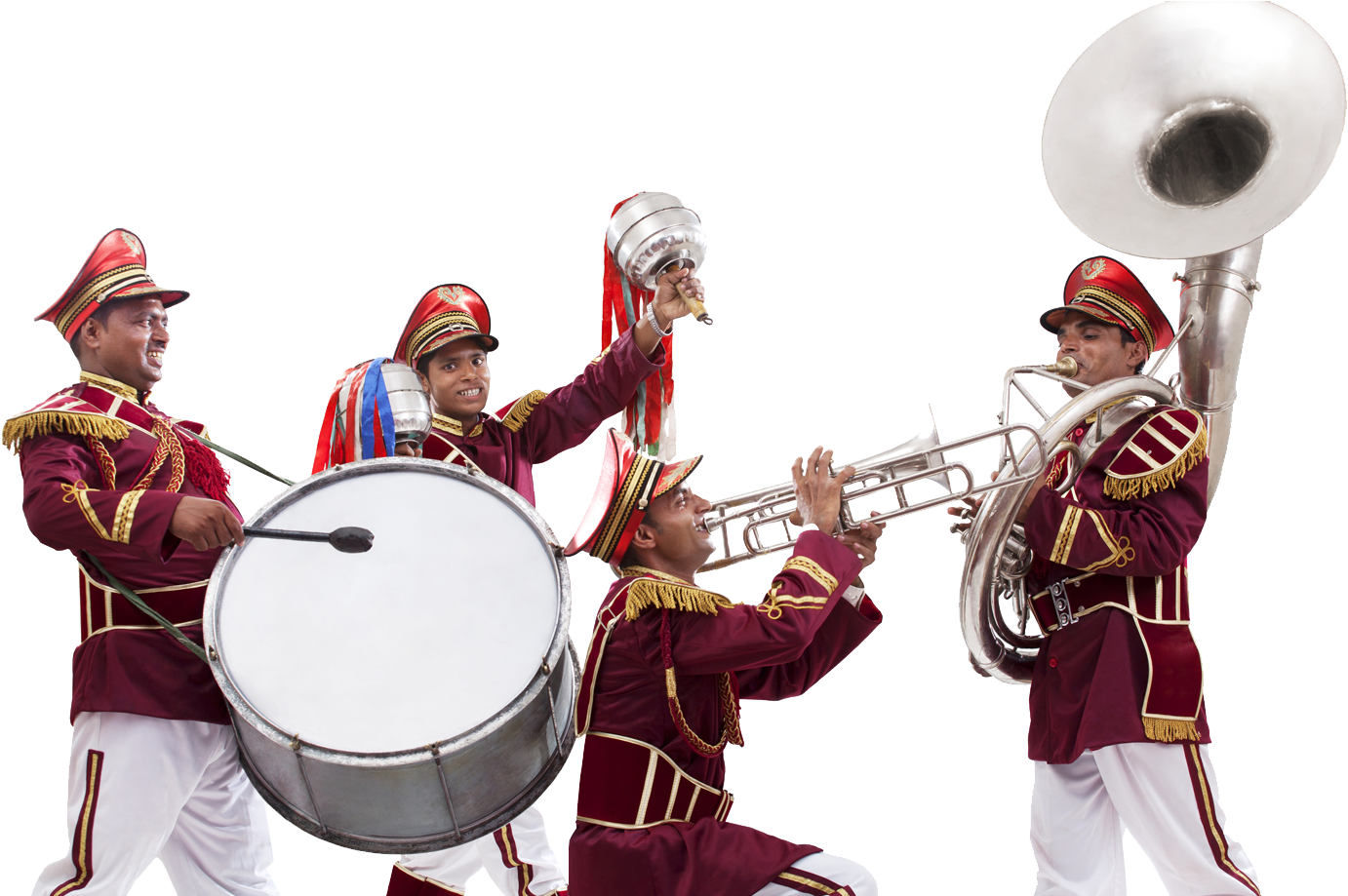 Marching_ Band_ Musicians_ Performing PNG with transparent background