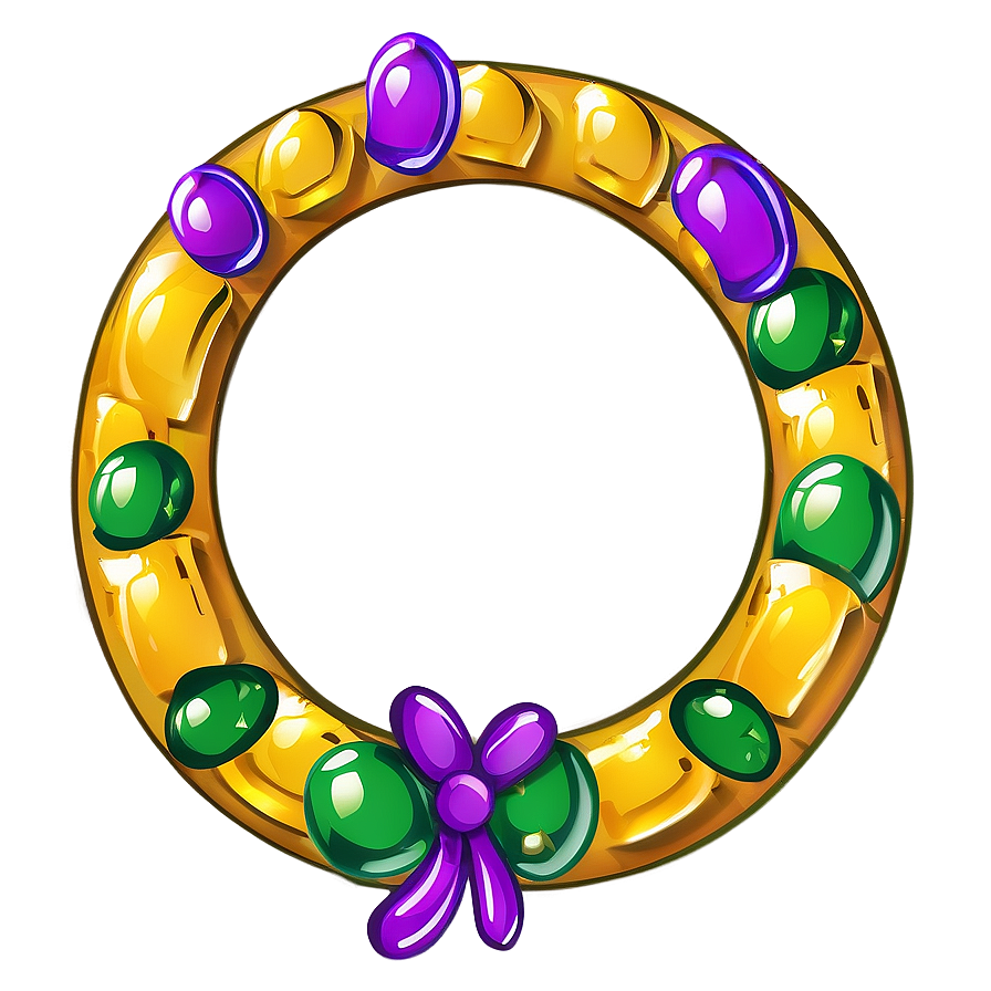 Mardi Gras Celebration Wreath Png Mxp