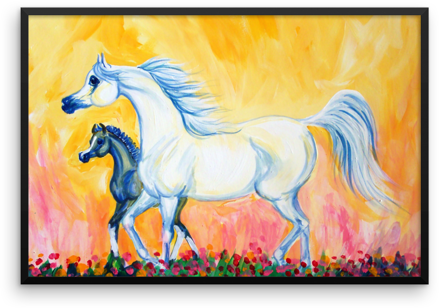 Mareand Foal Painting