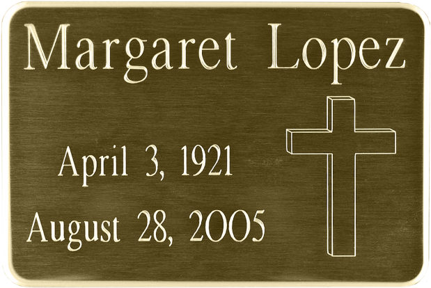 Margaret Lopez Memorial Plaque