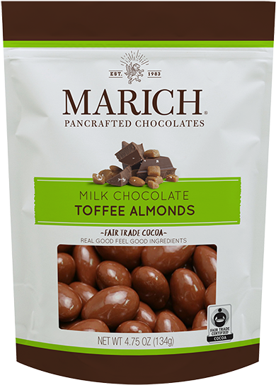 Milk Chocolate Toffee Almonds - Chocolate Covered Toffee Almonds, HD Png Download PNG with transparent background