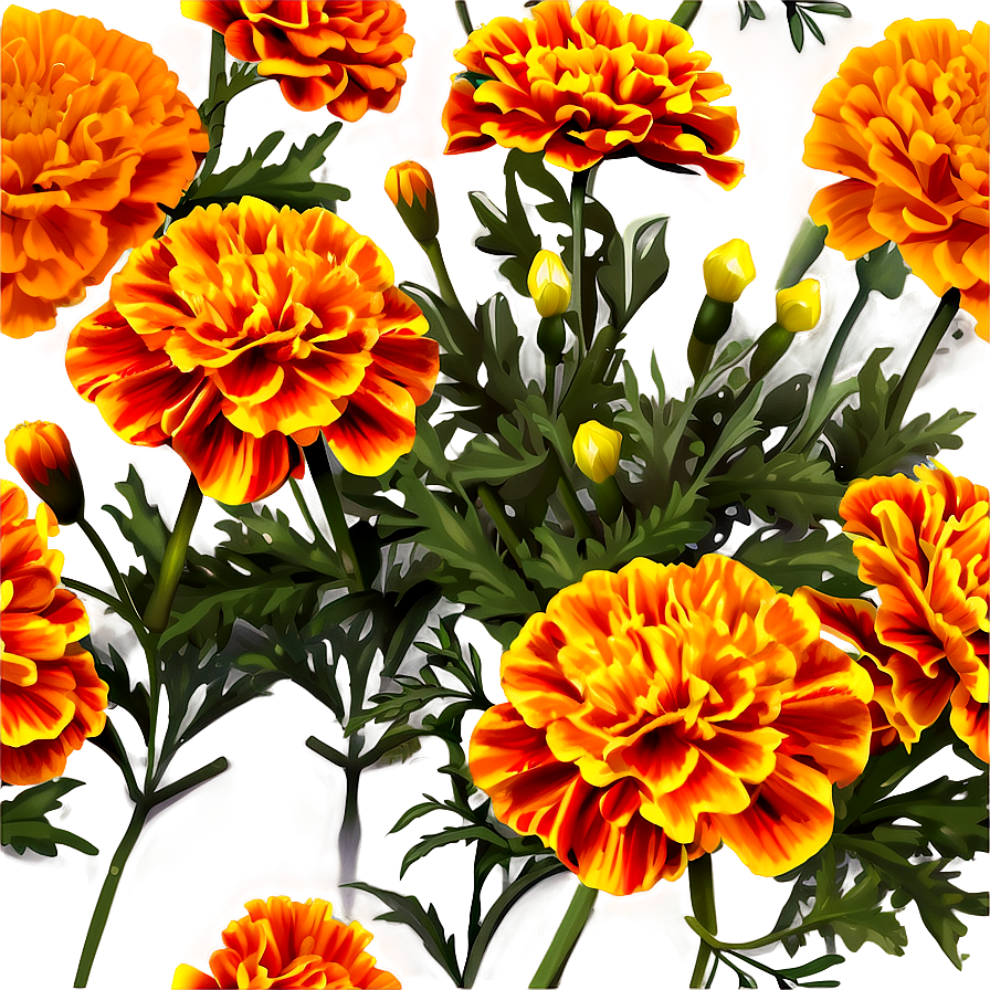 Marigold Flowers Png 92