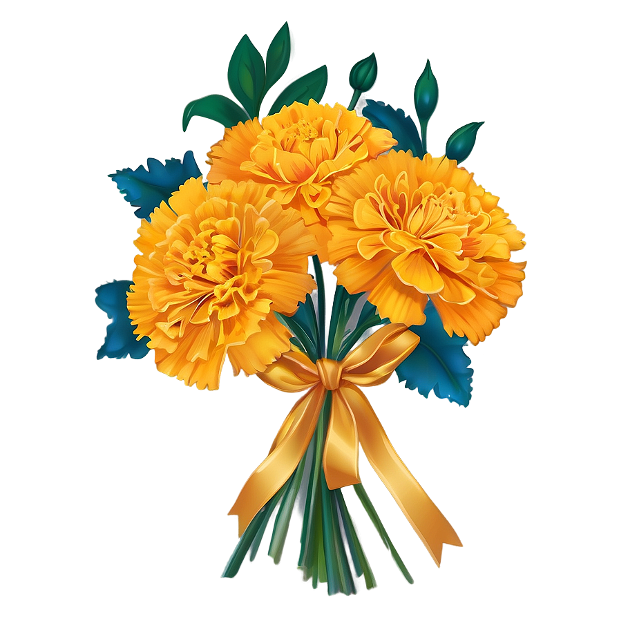 Marigold Sunshine Bouquet Png Vlk15