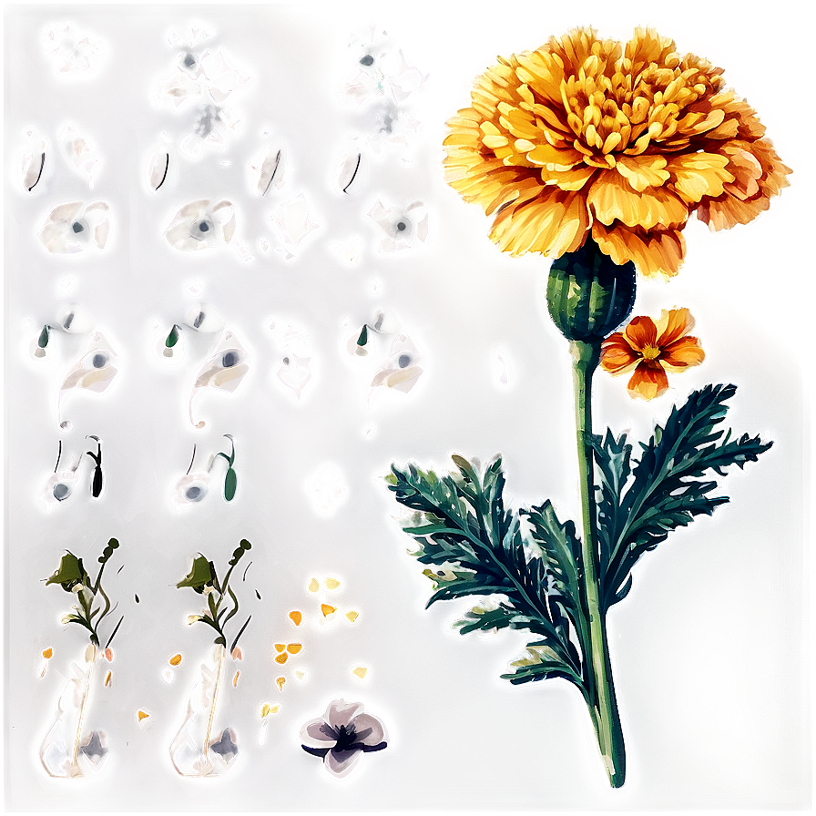 Marigold Vintage Png Kng