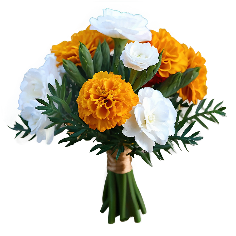 Marigold Wedding Bouquet Png Cql2