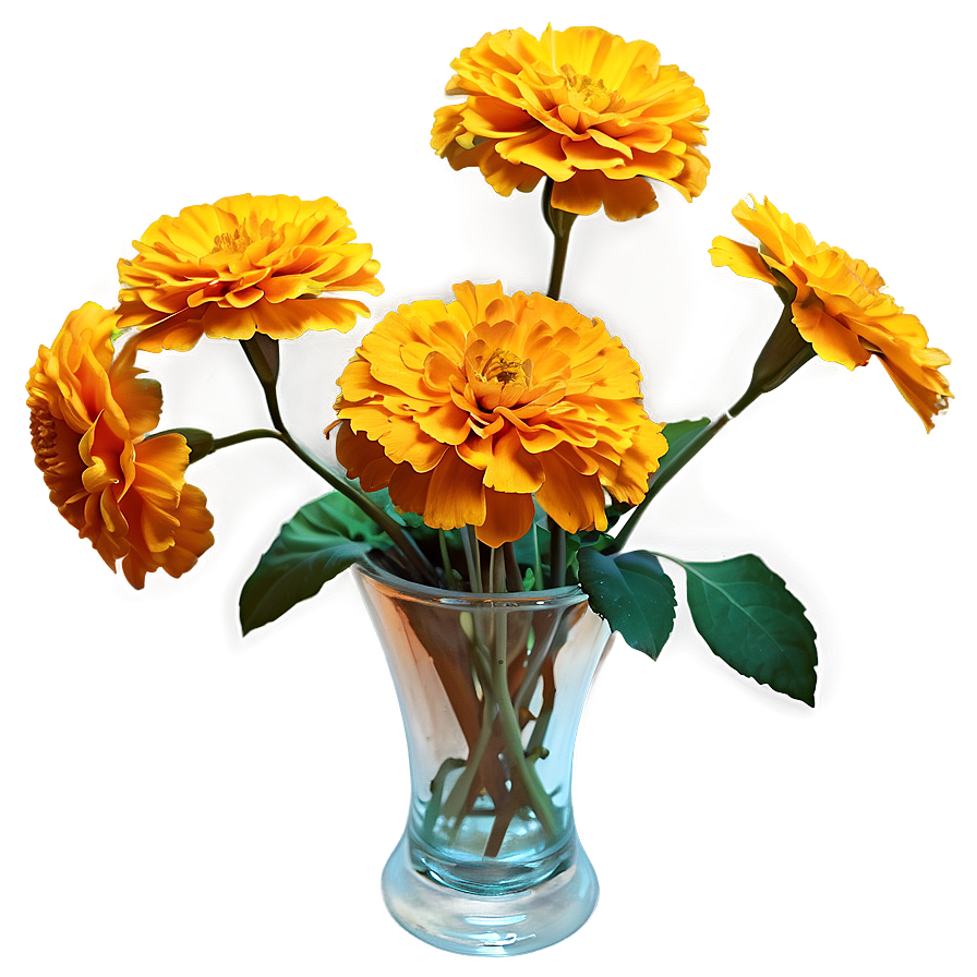 Marigolds In Vase Png Vgf85