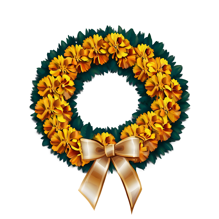 Marigolds Wreath Png Vjw82