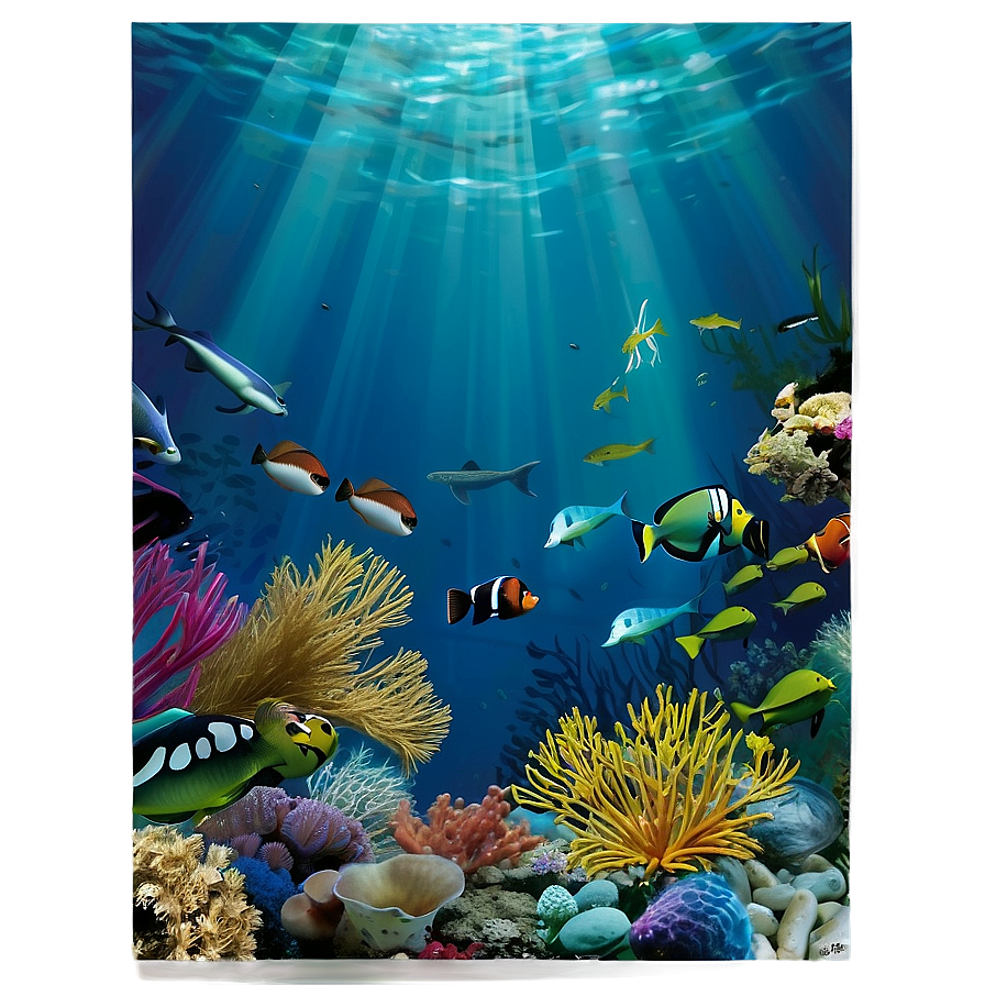 Marine Ecosystem Illustration PNG 05242024 PNG with transparent background