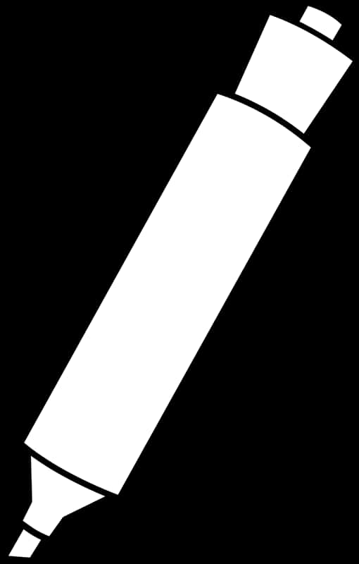 Marker Pen Icon Black Background