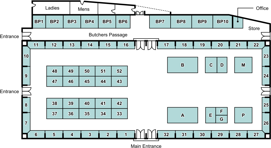 Central Market - Stall Map - Layout Of A Market, HD Png Download PNG with transparent background