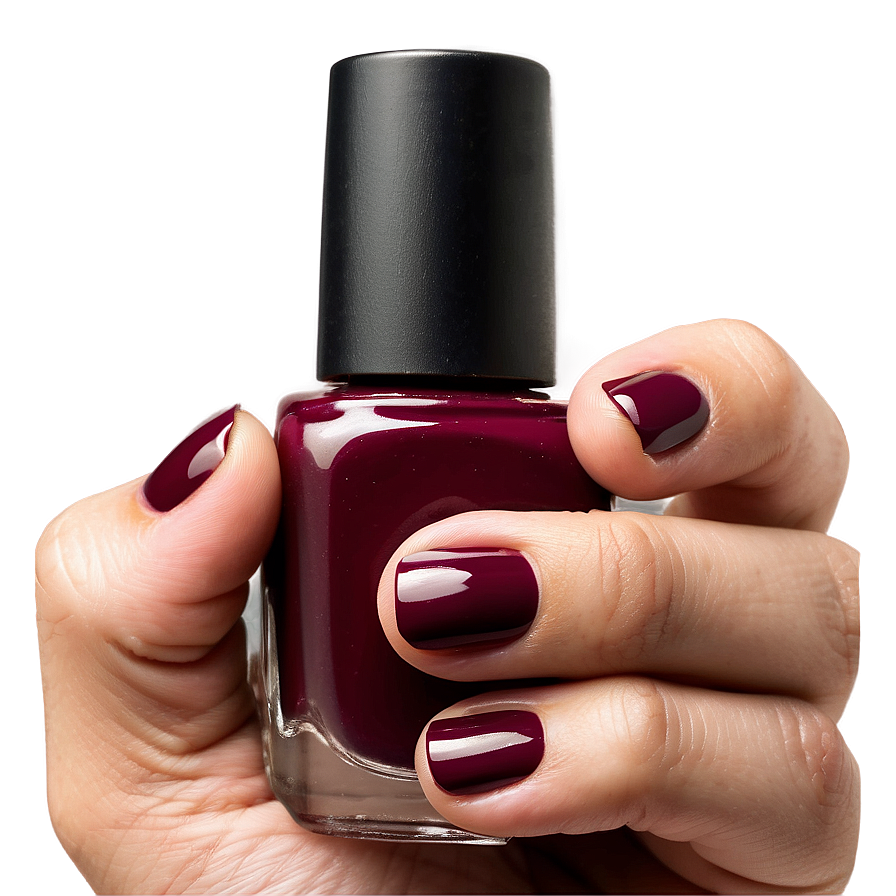 Maroon Nail Polish Png 05252024