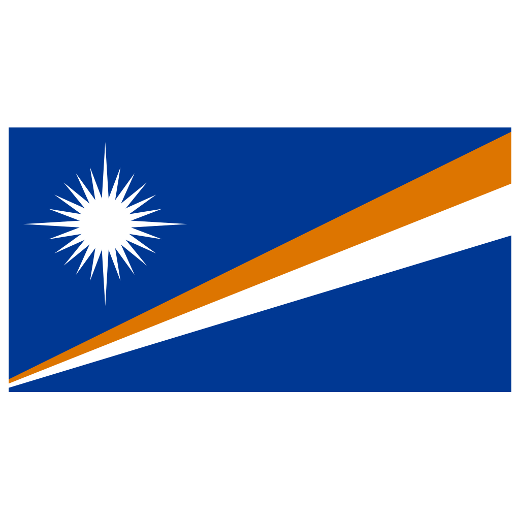 Marshall Islands Flag Graphic PNG with transparent background