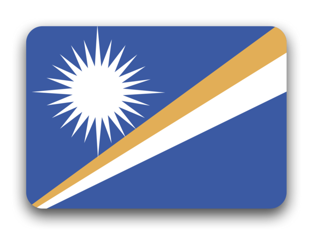 Marshall Islands Flag Graphic PNG with transparent background