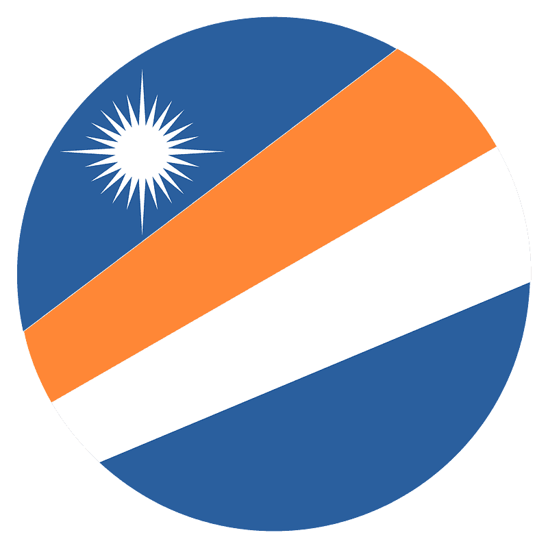 Marshall Islands Flag Graphic PNG with transparent background