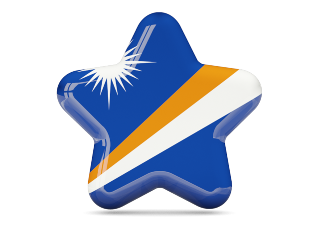 Marshall Islands Flag Star Graphic PNG with transparent background