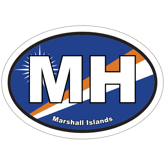 Marshall Islands Oval Sticker Logo PNG with transparent background