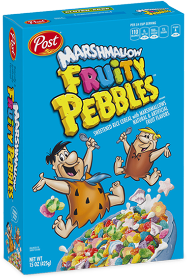 Marshmallow Fruity Pebbles Cereal Box