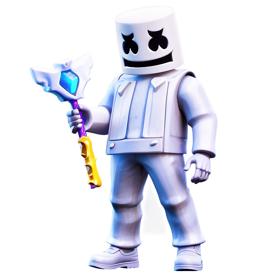 Marshmello Back Bling Fortnite PNG 06252024 PNG image with a transparent background, free high-resolution download