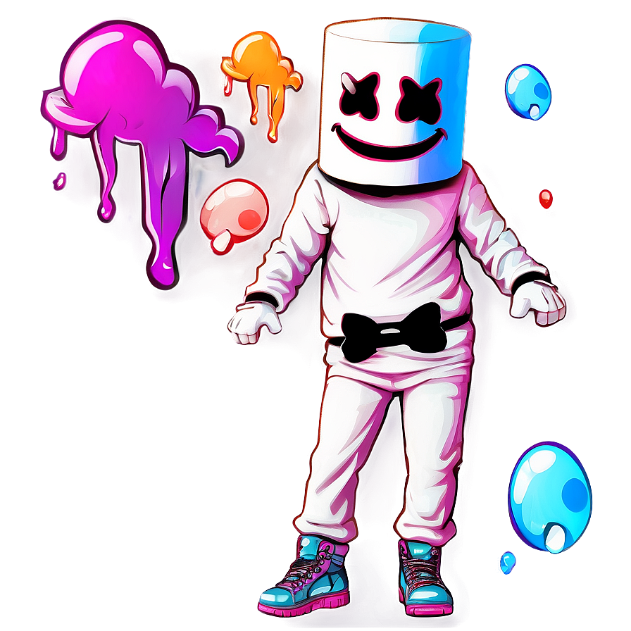 Marshmello Colorful Background Png Hef