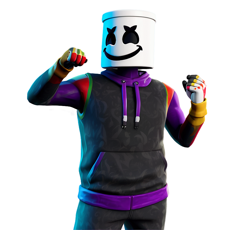 Marshmello Cosmetic Fortnite PNG loj56 PNG image with a transparent background, free high-resolution download