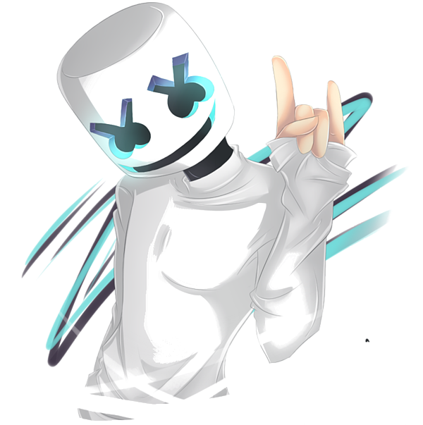 Marshmello D J Gesture Illustration